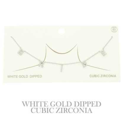 Cz Gold Plated Bride Pendant Necklace