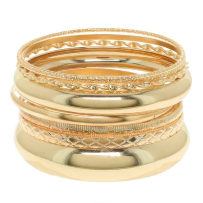 8pc Multi Stacked Bangle Bracelet Set