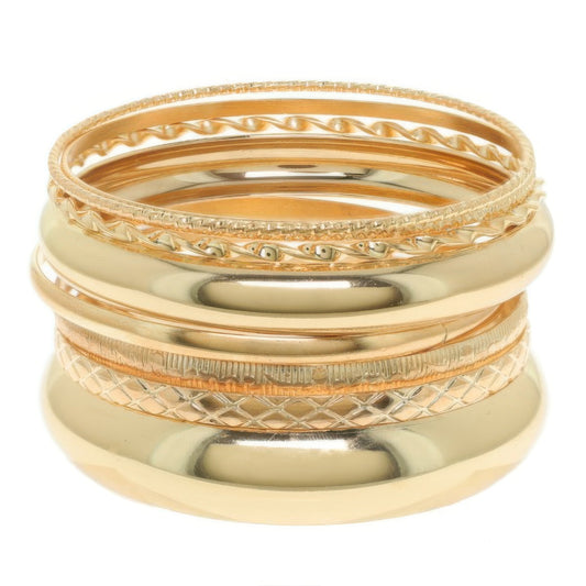 8pc Multi Stacked Bangle Bracelet Set