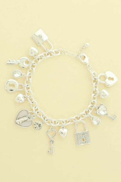 Lock And Key Charm Bracelet