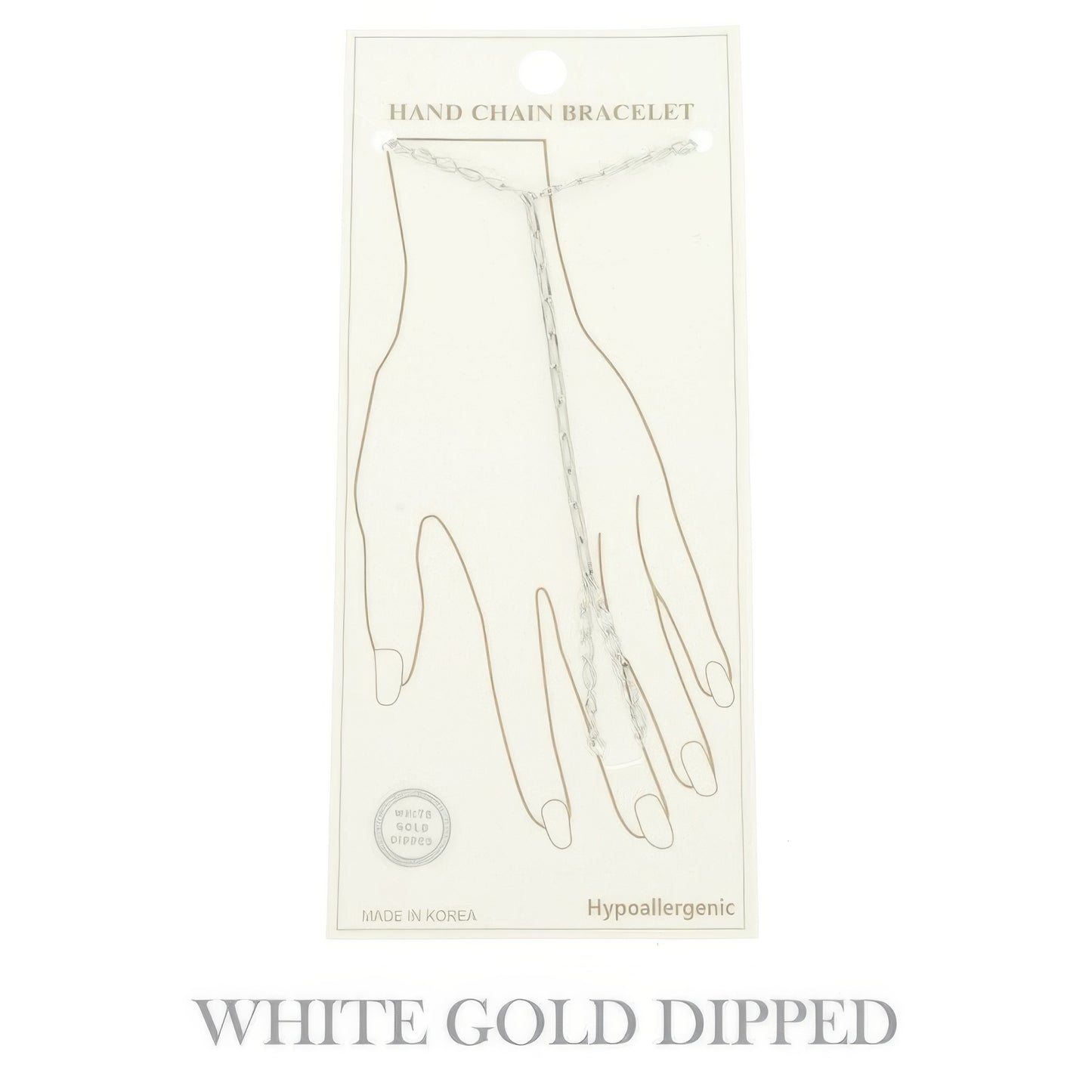 Gold-plated Cable-styled Hand Chain Bracelet