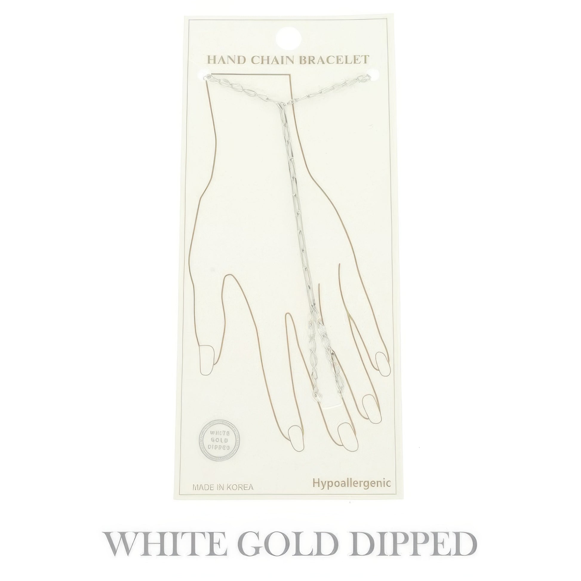 Gold-plated Cable-styled Hand Chain Bracelet