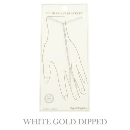 Gold-plated Cable-styled Hand Chain Bracelet