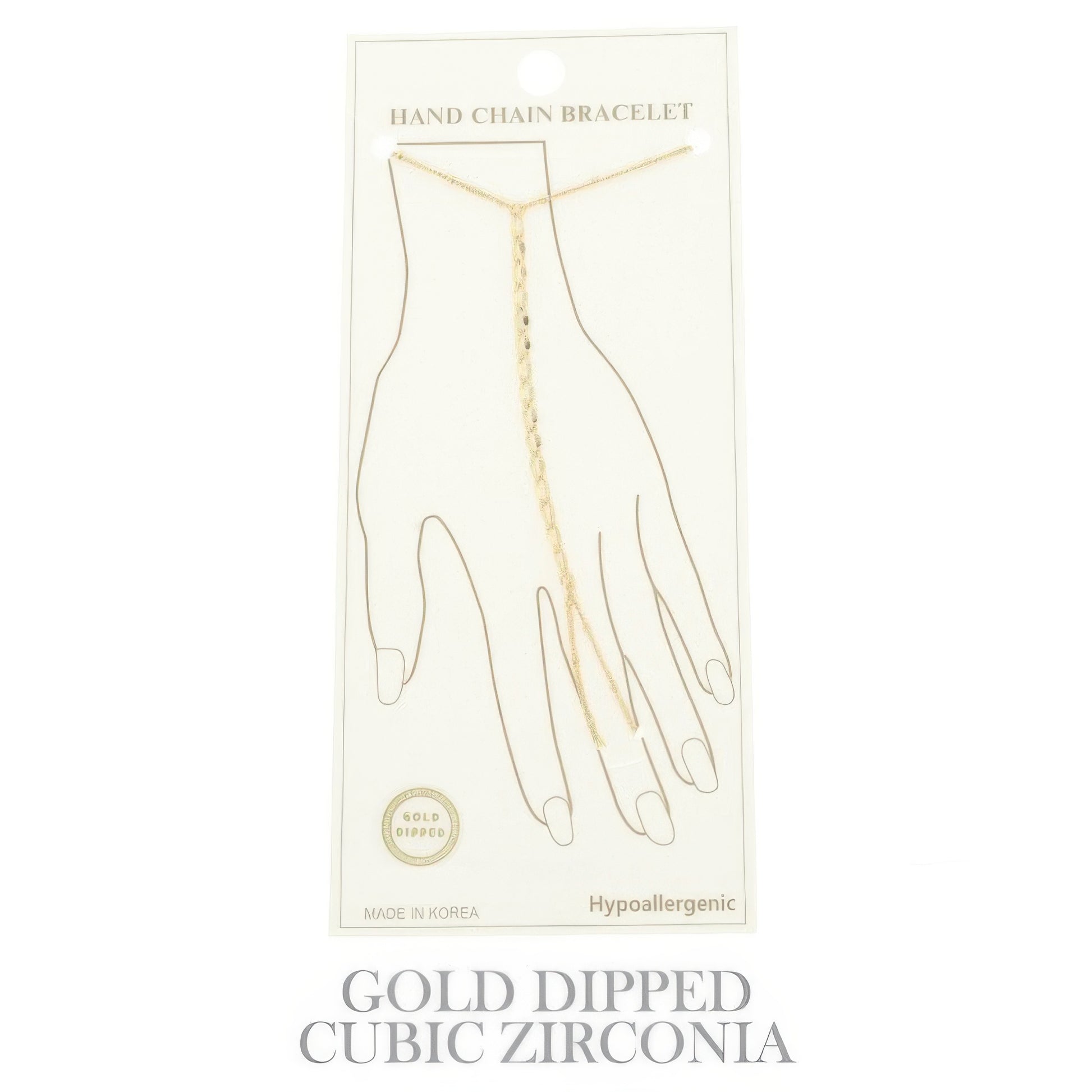 Gold-plated Twisted Hand Chain Bracelet