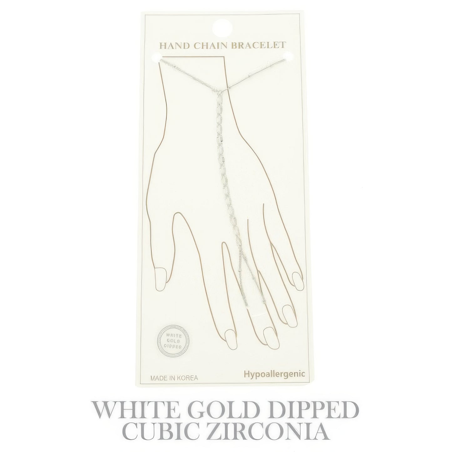 Gold-plated Twisted Hand Chain Bracelet