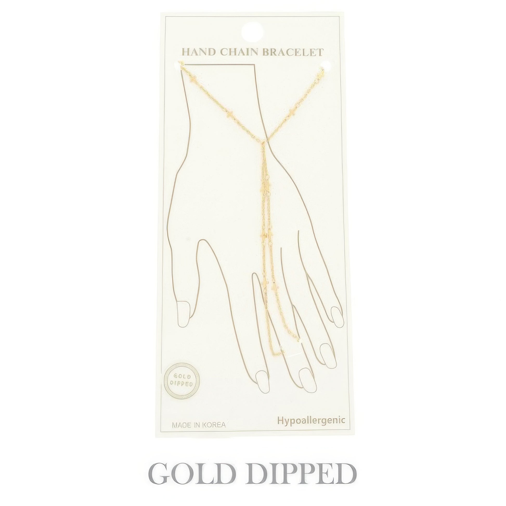 Gold Plated Cross Charm Hand Chain Bracelet