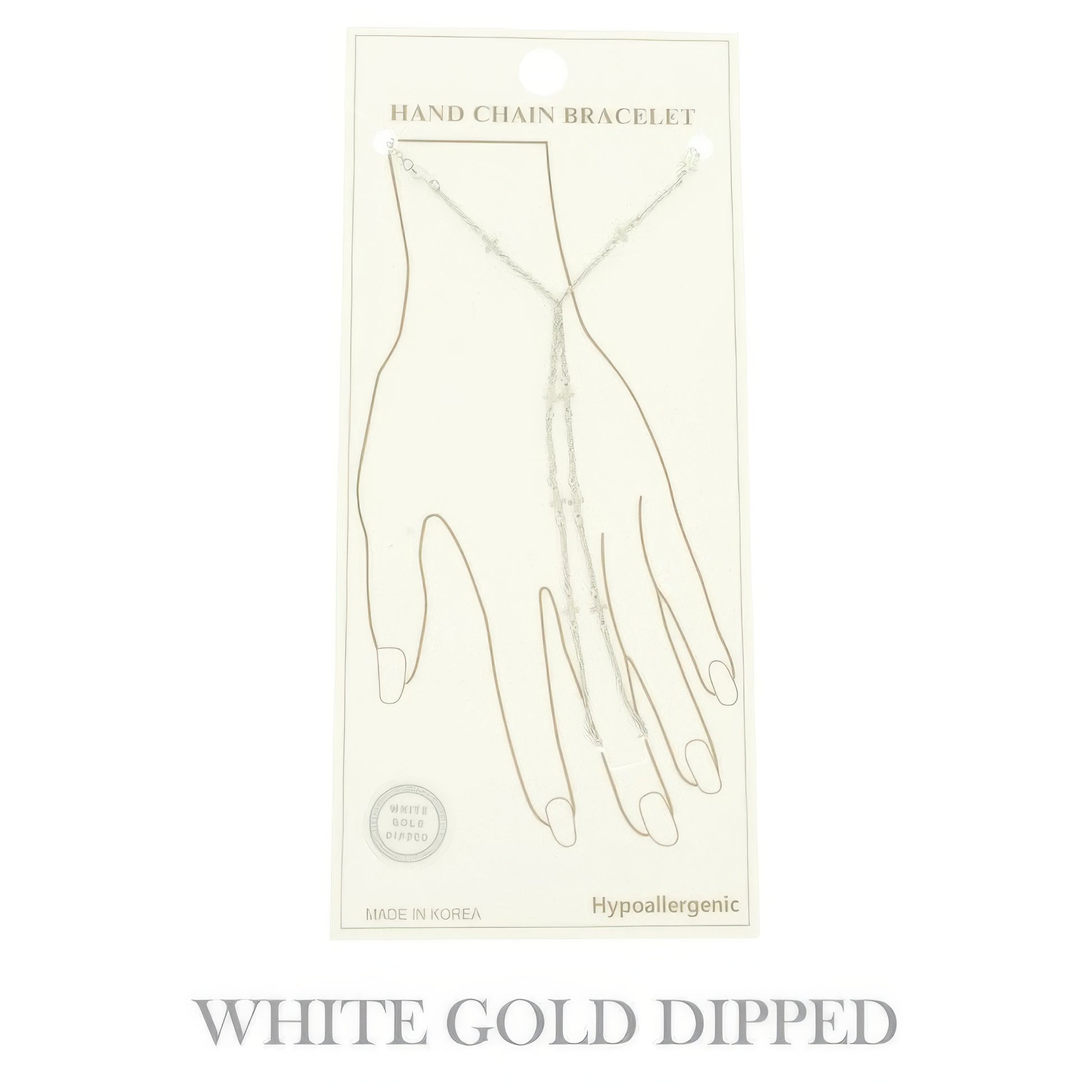 Gold Plated Cross Charm Hand Chain Bracelet