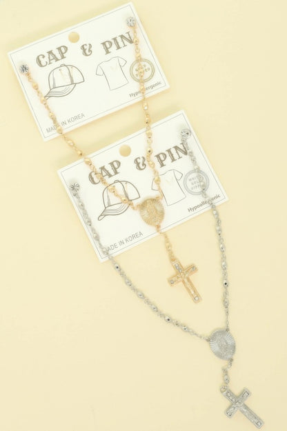 Gold Plated Religious Theme Charm Hat Chain