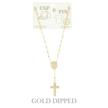 Gold Plated Religious Theme Charm Hat Chain