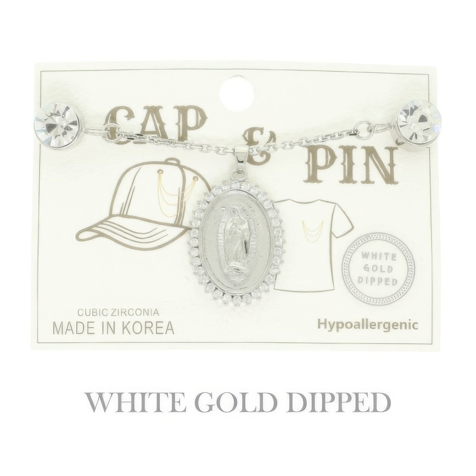 Gold Plated Virgin Mary Theme Charm Hat Chain