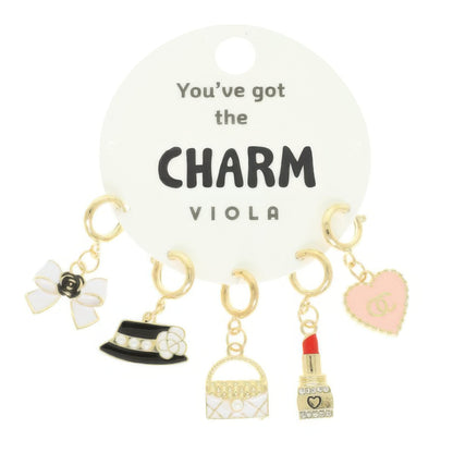 5pc Fashion Theme Assorted Charm Set