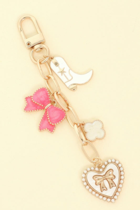 Western Theme Bag Charm Keychain