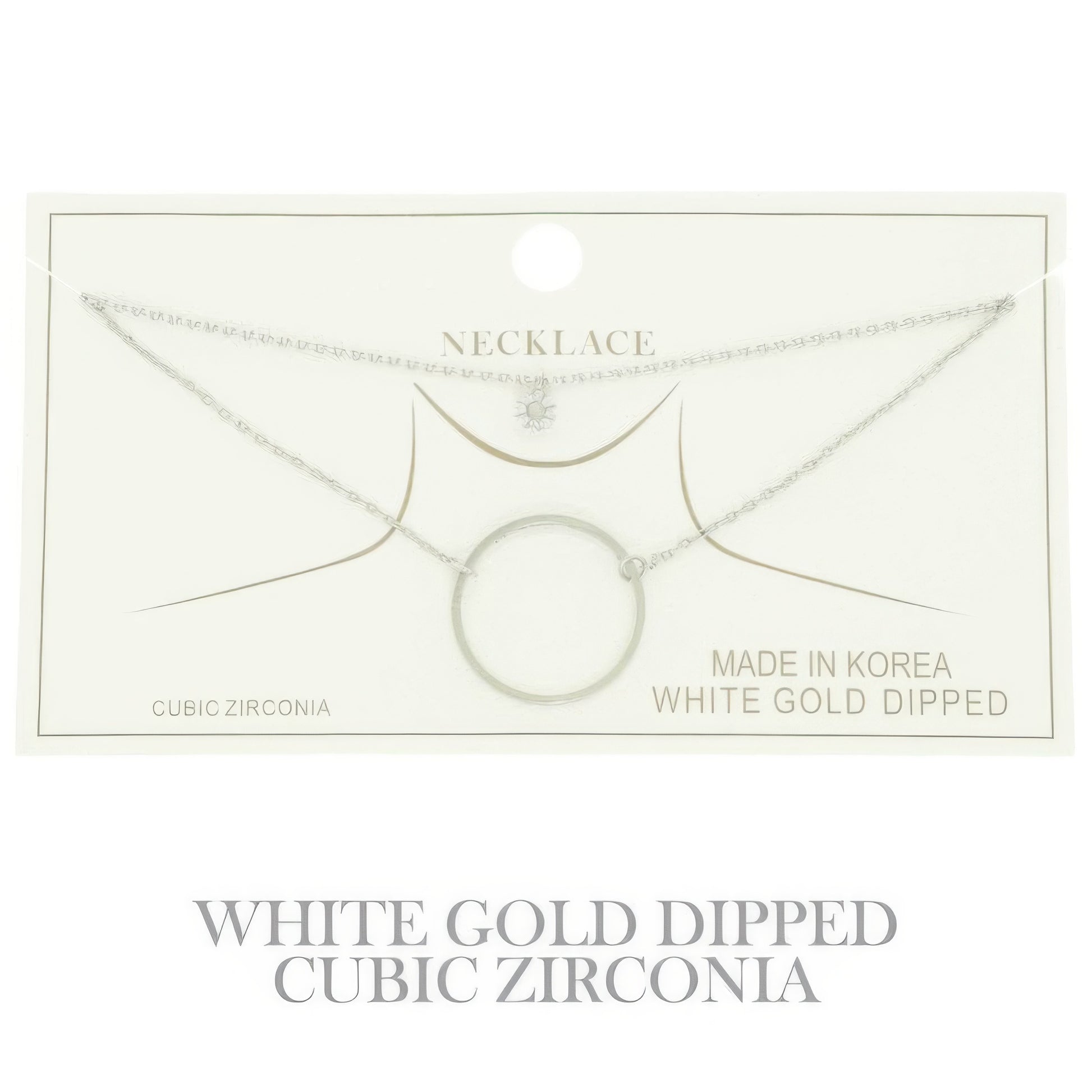 Cz Gold Plated Round Cut Pendant Necklace