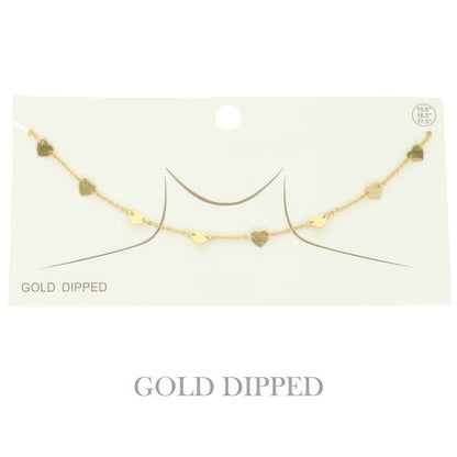 Gold Plated Disc Chain Link Necklace