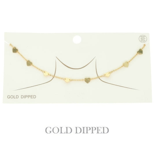 Gold Plated Disc Chain Link Necklace
