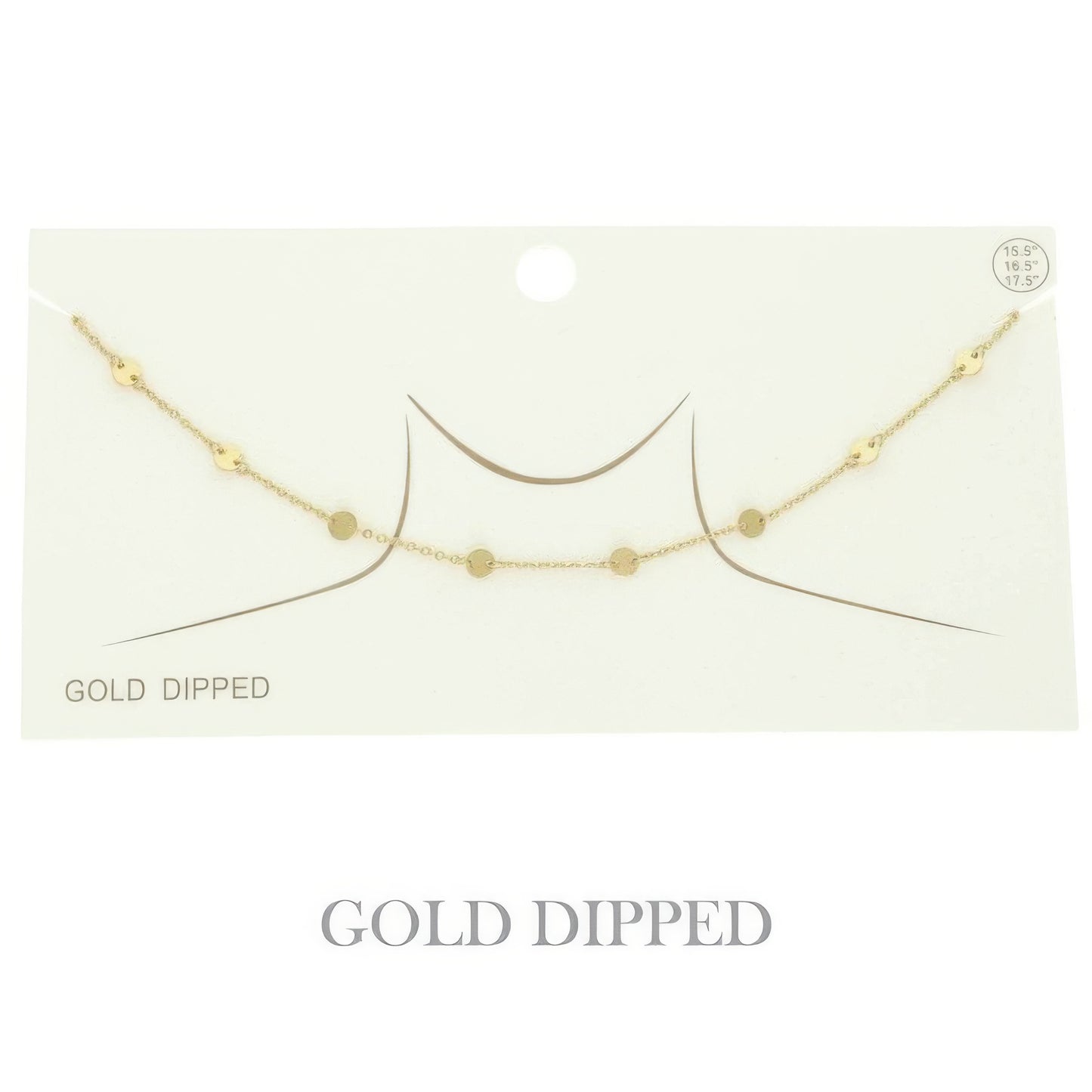 Gold Plated Disc Chain Link Necklace