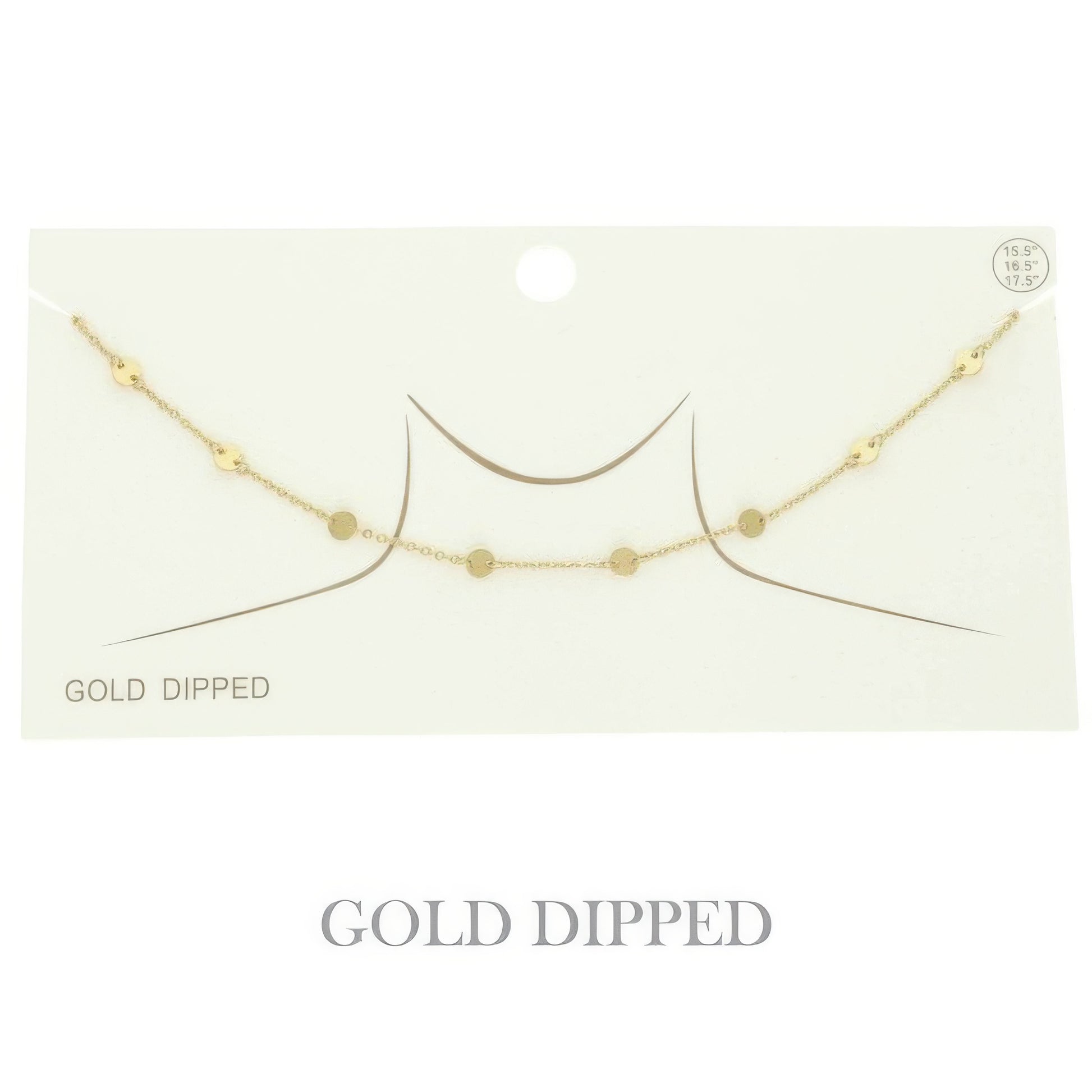 Gold Plated Disc Chain Link Necklace