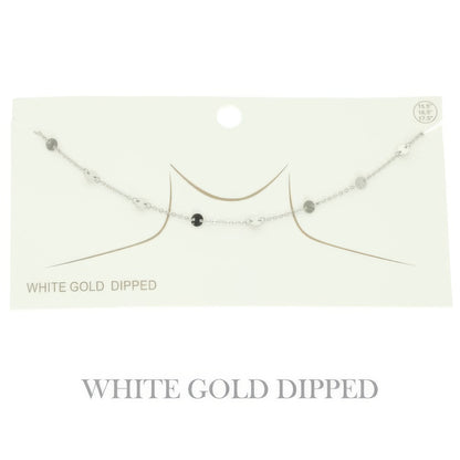 Gold Plated Disc Chain Link Necklace