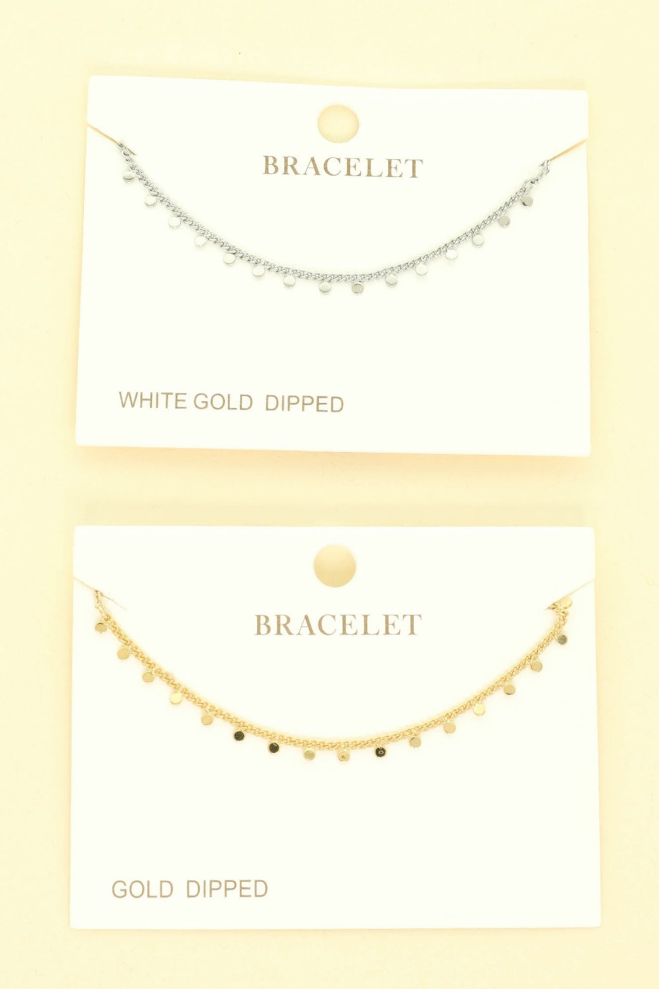 Gold Plated Disc Chain Link Bracelet