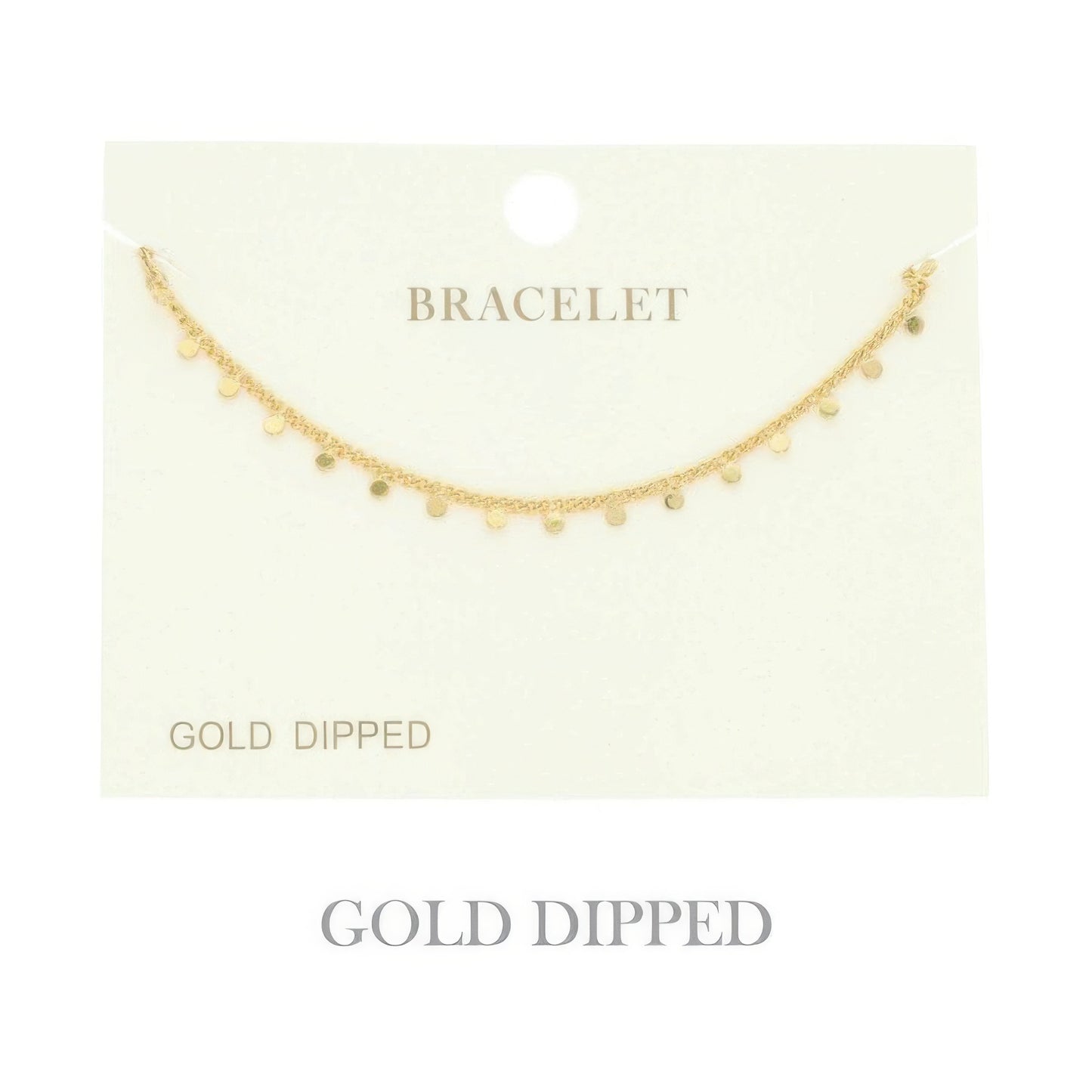 Gold Plated Disc Chain Link Bracelet