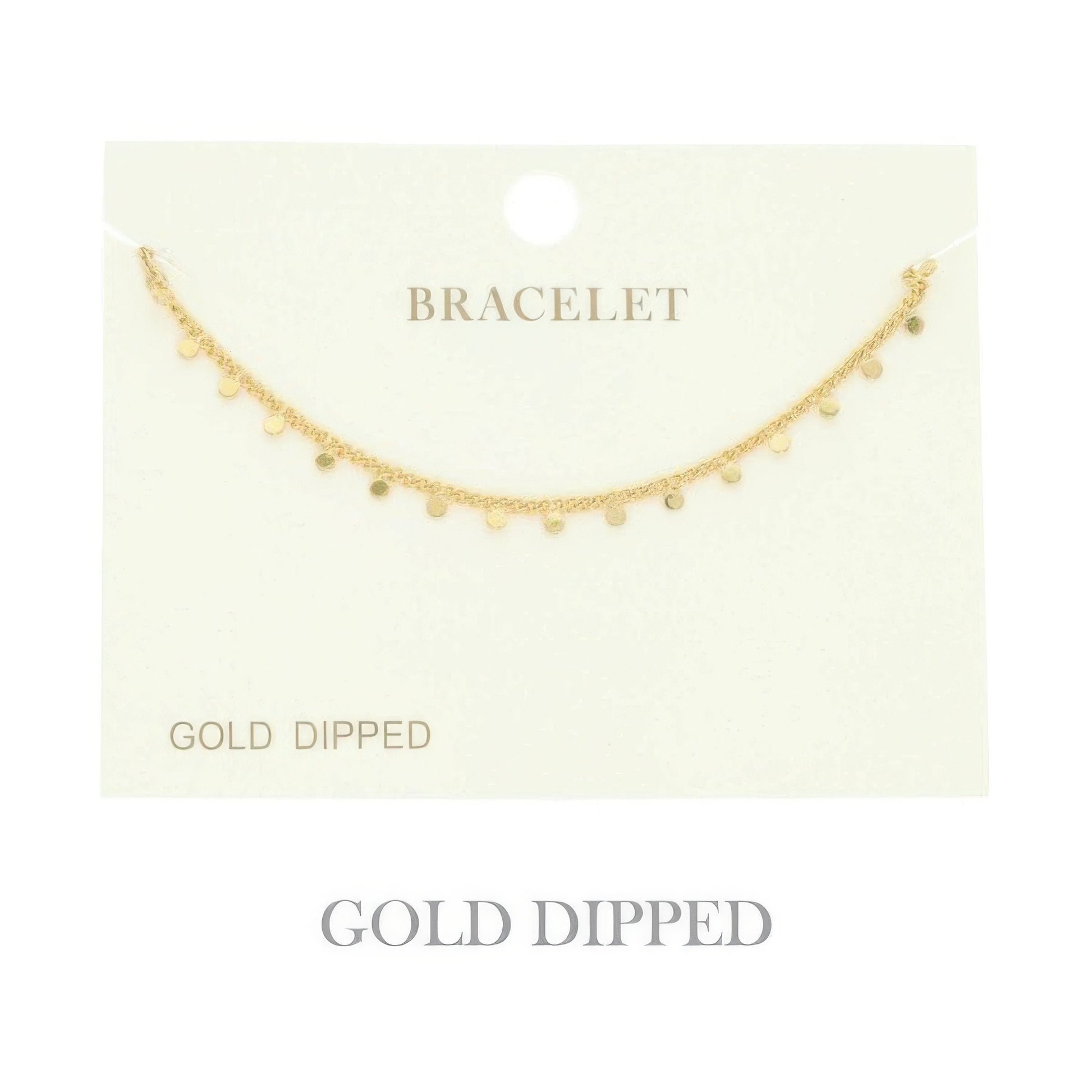 Gold Plated Disc Chain Link Bracelet