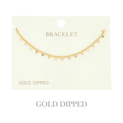 Gold Plated Disc Chain Link Bracelet