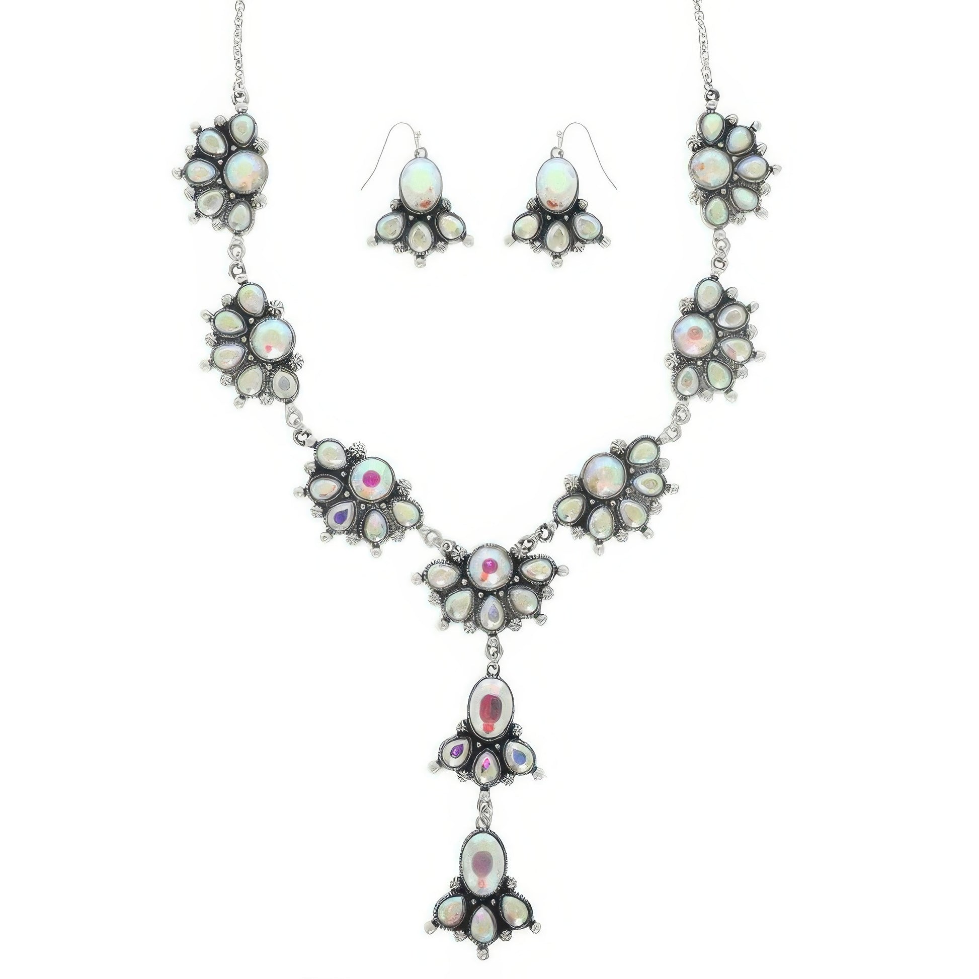 Western Jeweled Y-shaped Necklace Set
