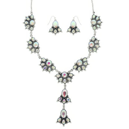 Western Jeweled Y-shaped Necklace Set