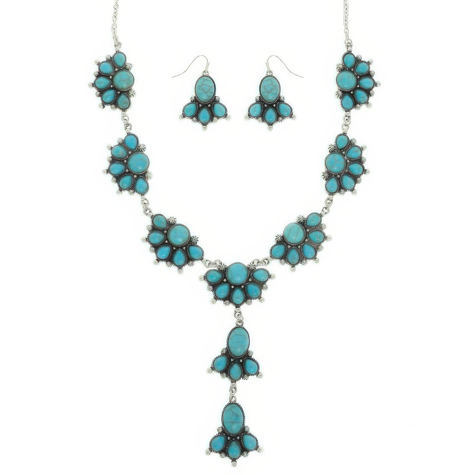 Western Jeweled Y-shaped Necklace Set