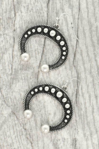 Western Squash Blossom Dangle Earrings