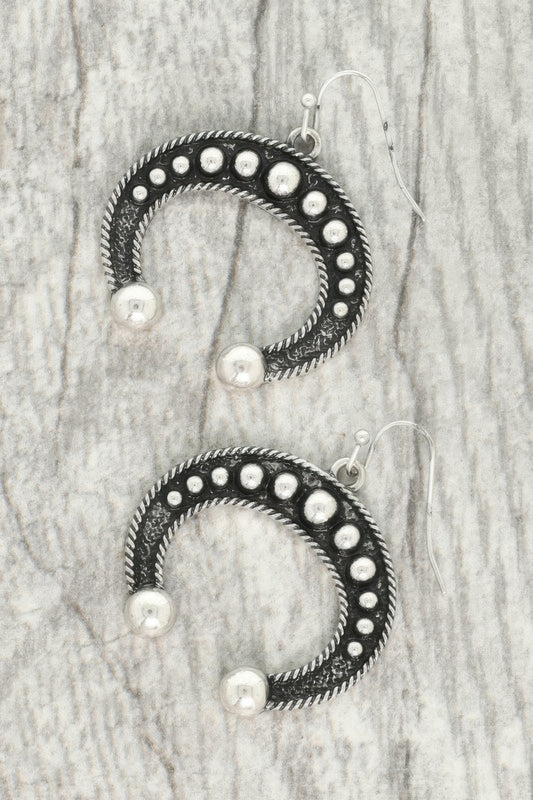 Western Squash Blossom Dangle Earrings