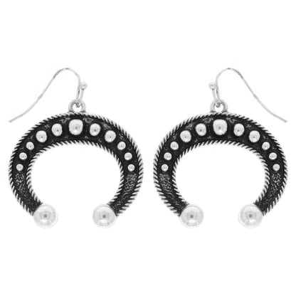 Western Squash Blossom Dangle Earrings