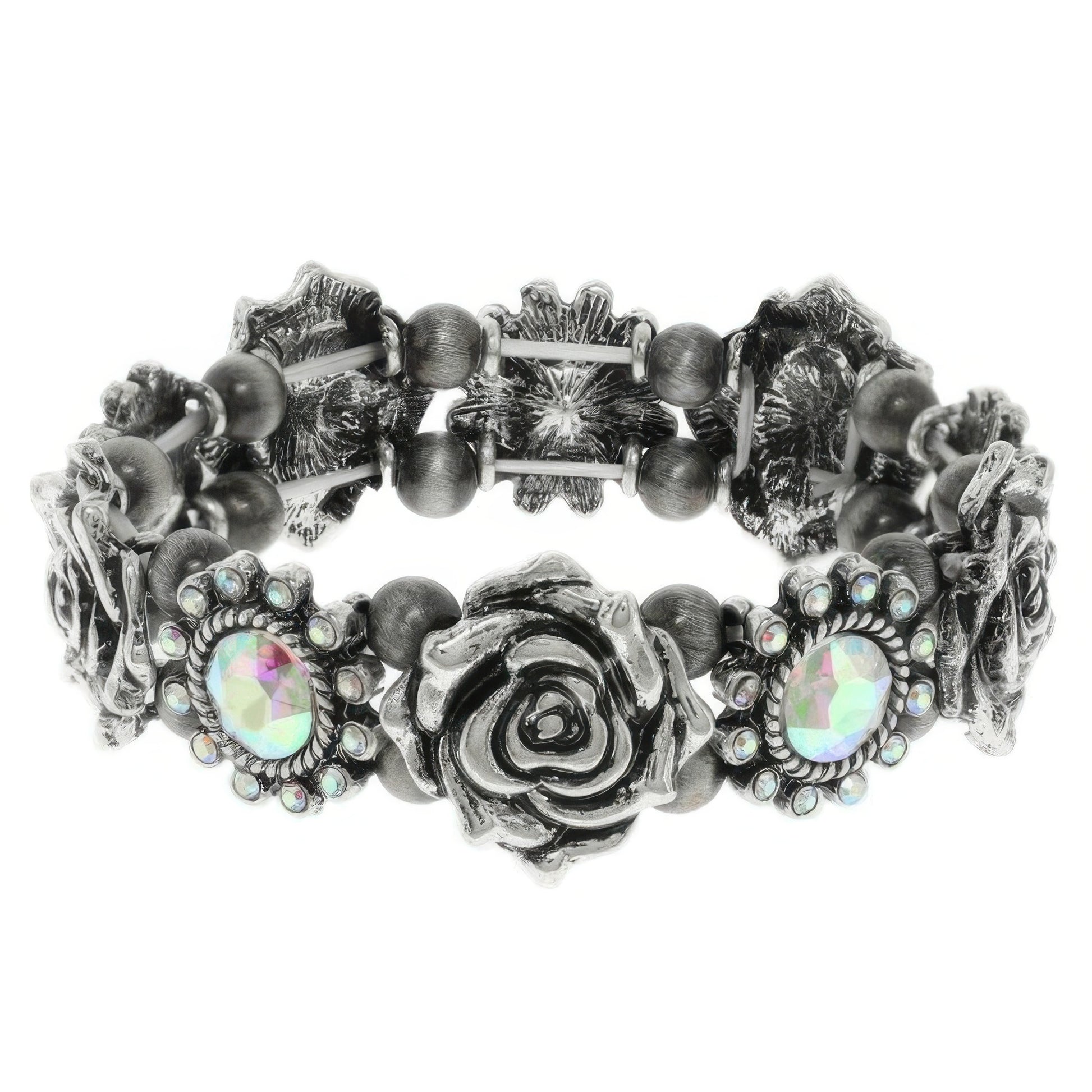 Western Rose Themed Stretch Bracelet