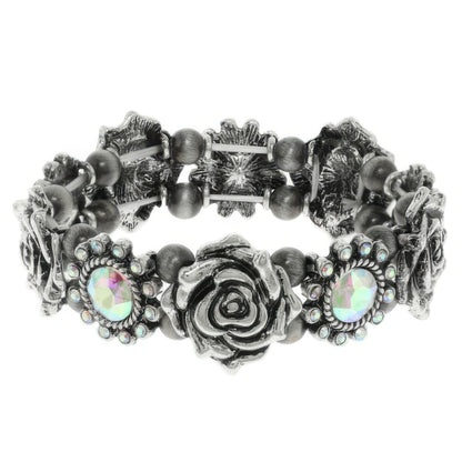 Western Rose Themed Stretch Bracelet