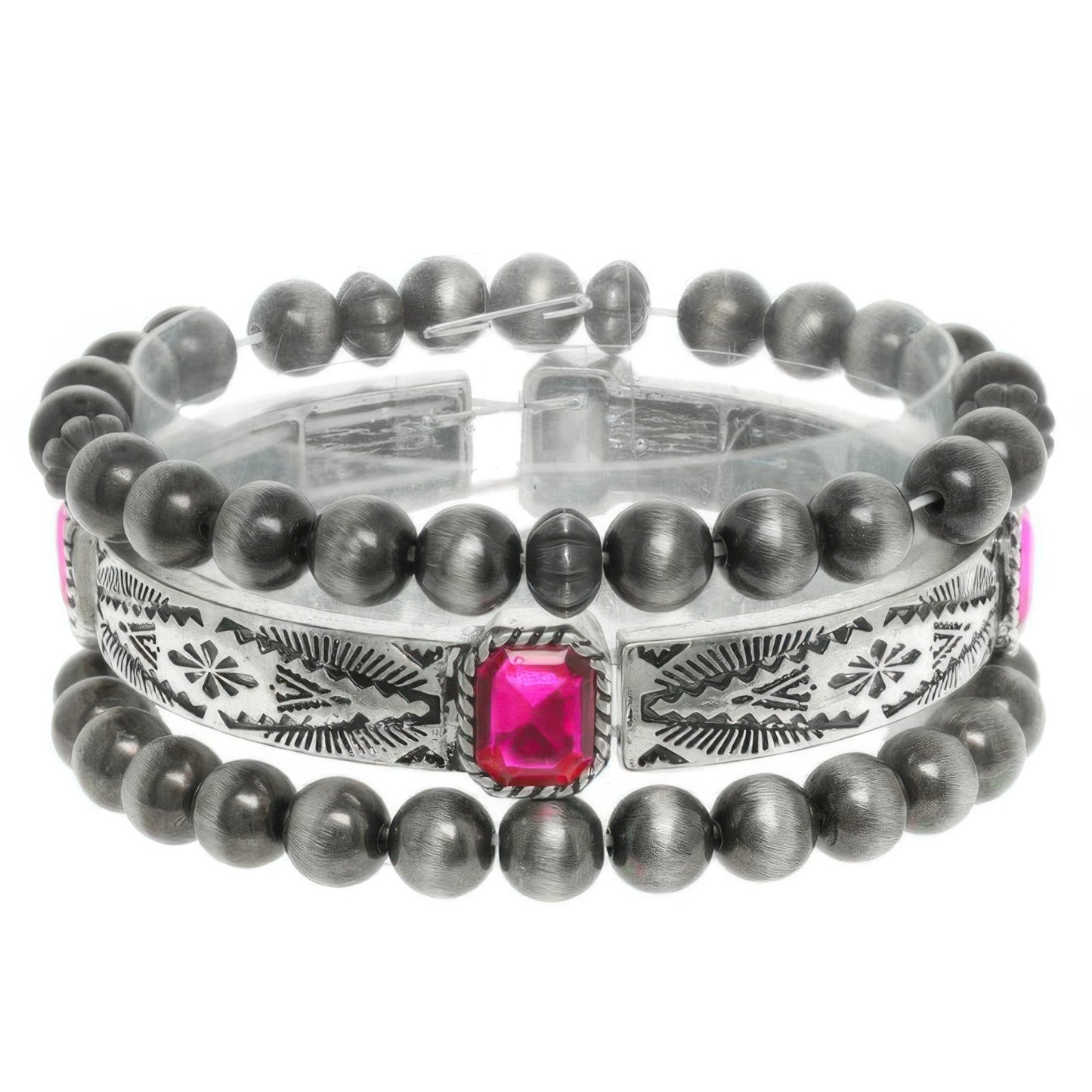 3pc Western Crystal Beaded Bracelet Set