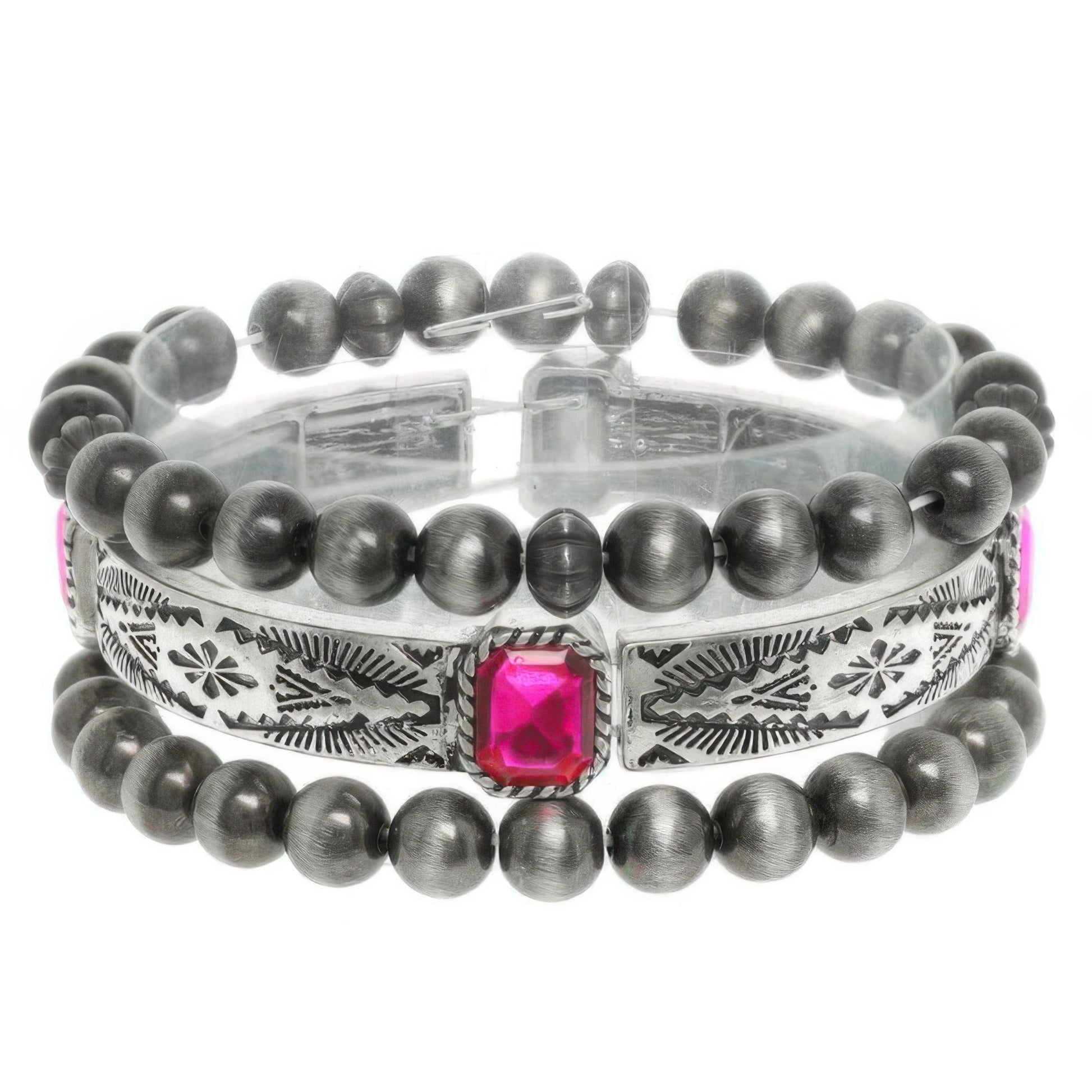 3pc Western Crystal Beaded Bracelet Set