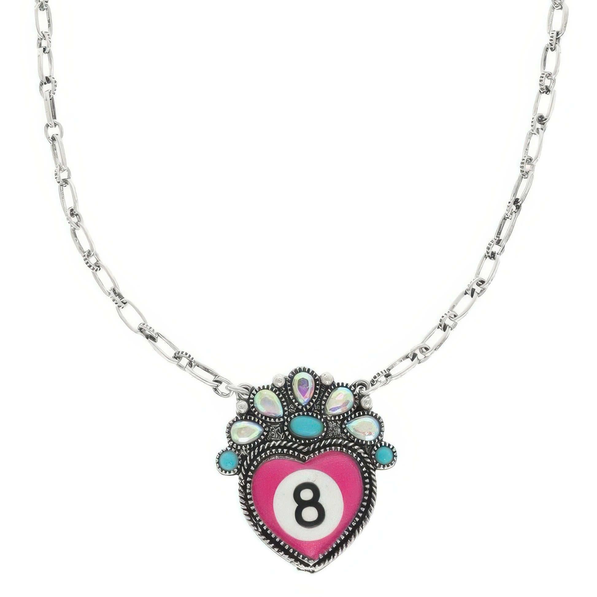 Western Eight Ball Pendant Necklace