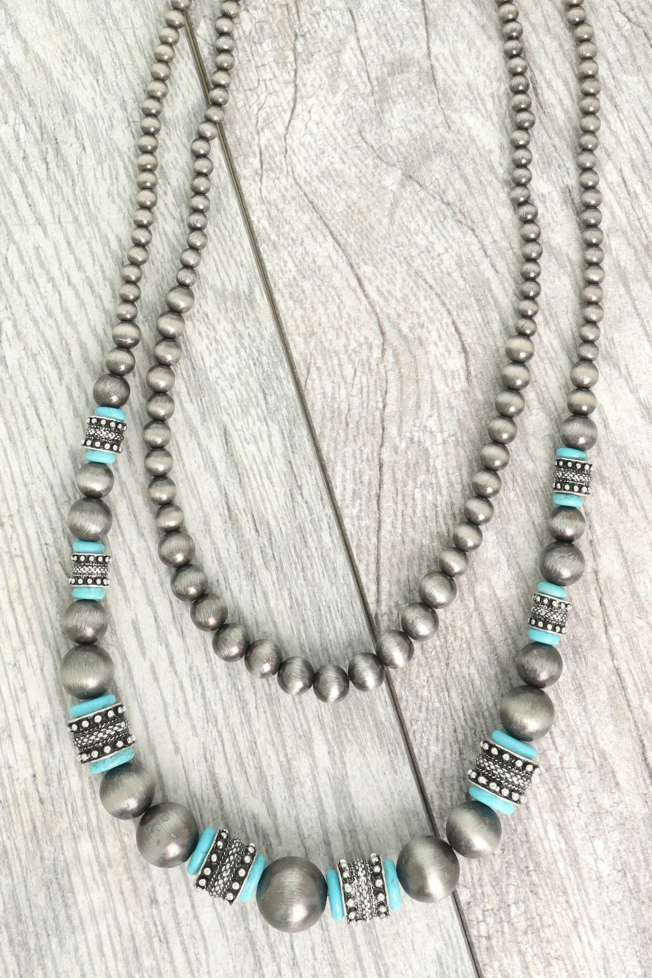 Western Multi Strand Beaded Necklace