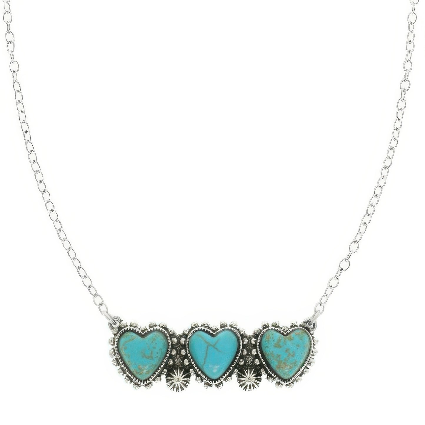 Western Jeweled Heart Pendant Necklace