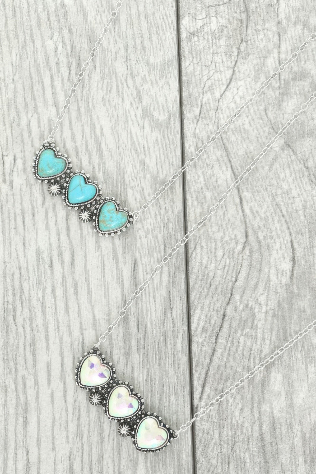 Western Jeweled Heart Pendant Necklace