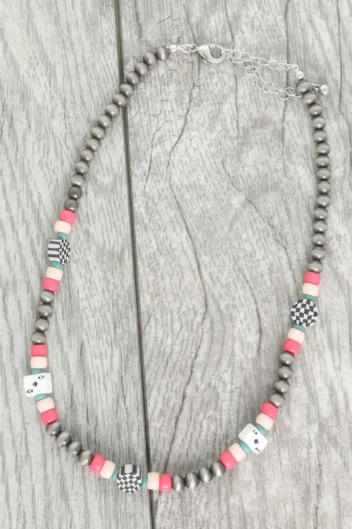 Western Theme Charm Beaded Necklace
