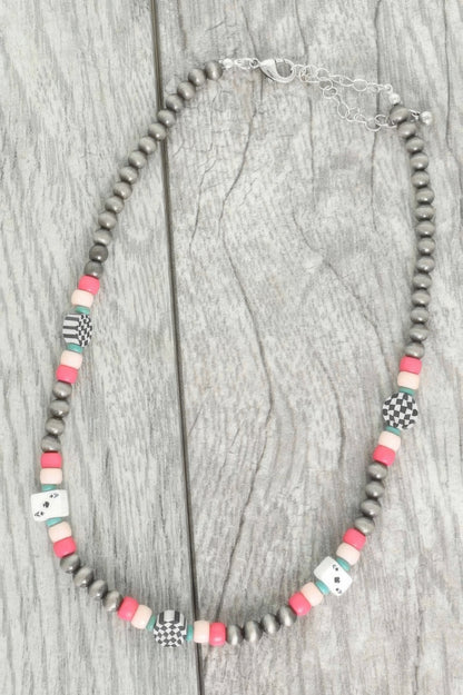Western Theme Charm Beaded Necklace