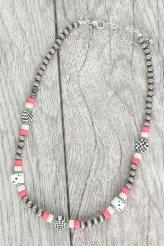 Western Theme Charm Beaded Necklace