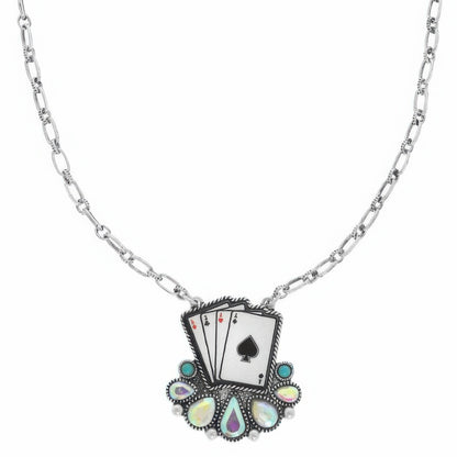Western Ace Of Spades Pendant Necklace