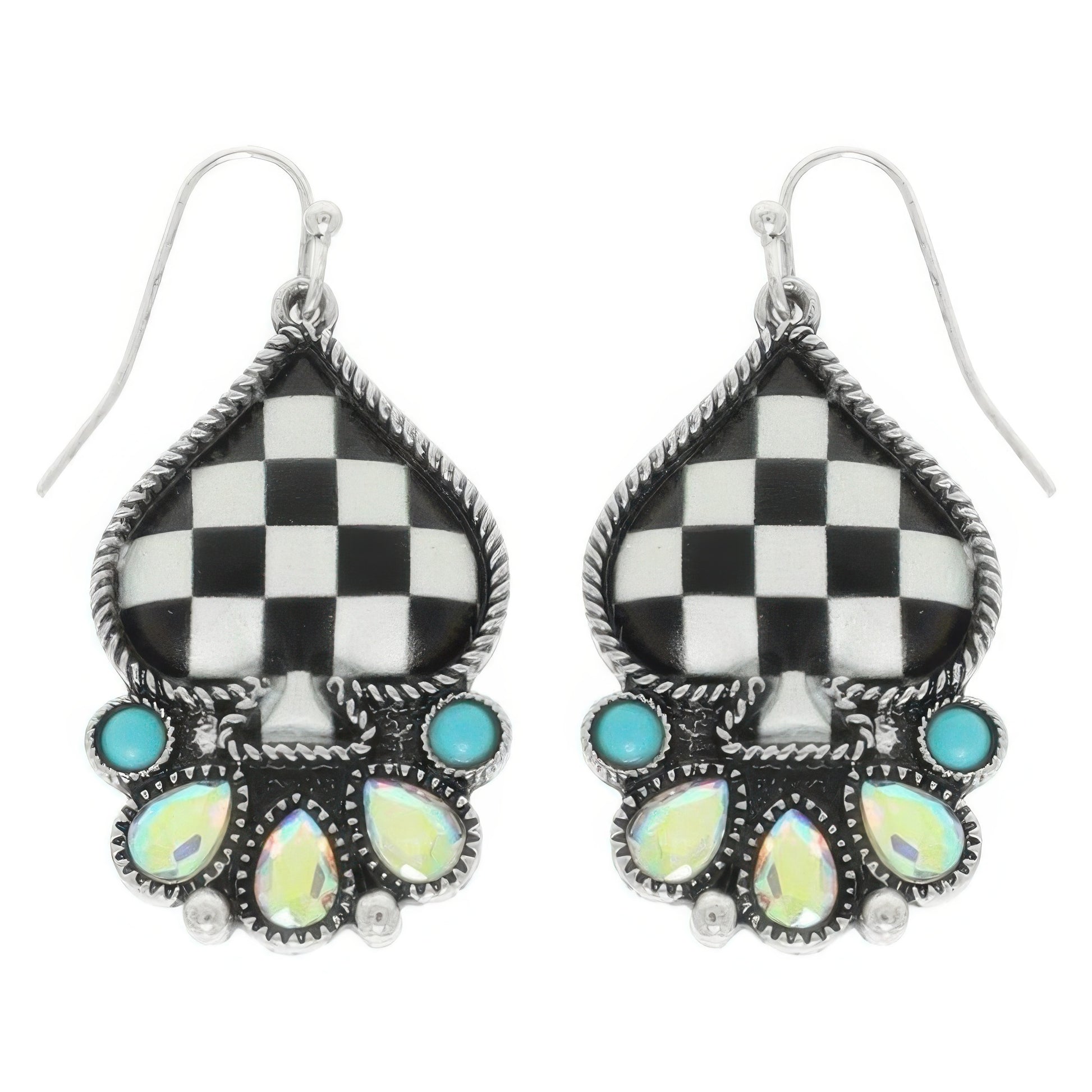 Western Ace Of Spades Dangle Earrings