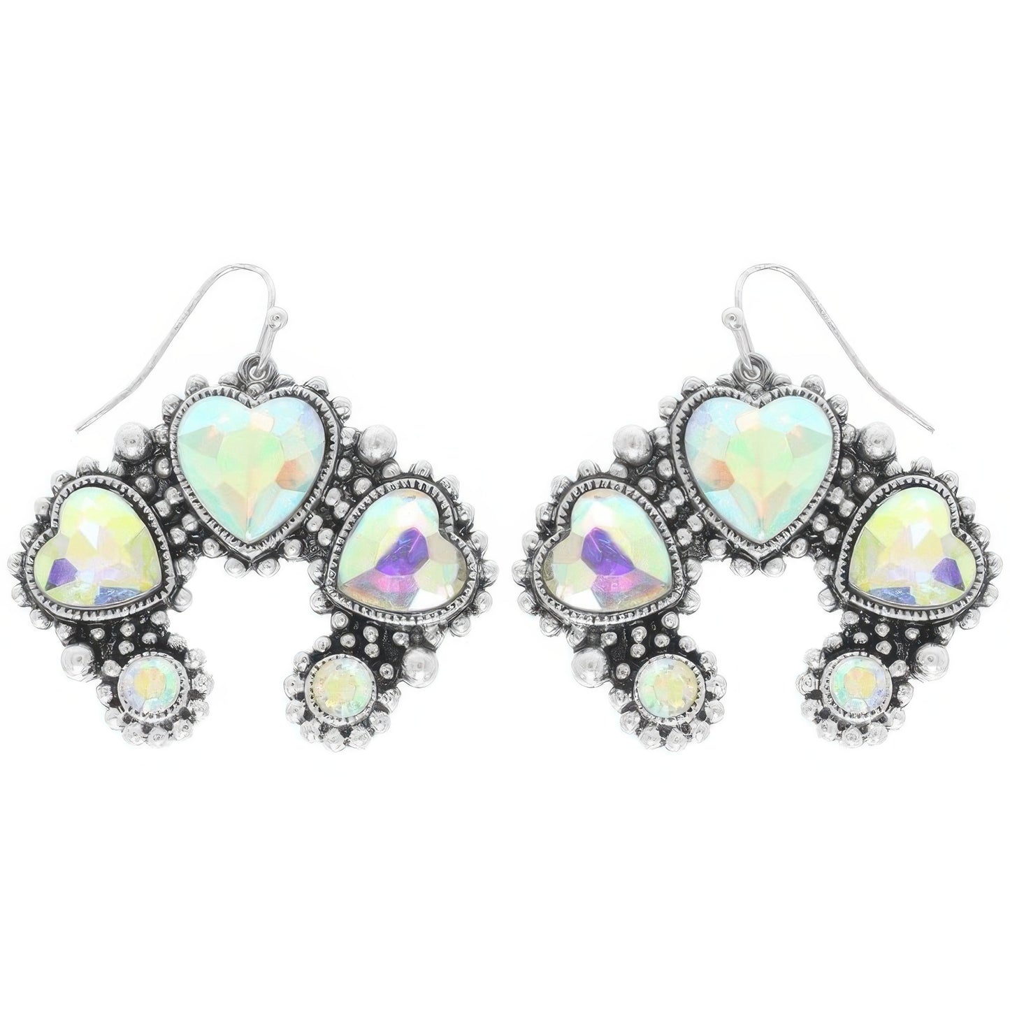 Western Hearted Squash Blossom Earrings