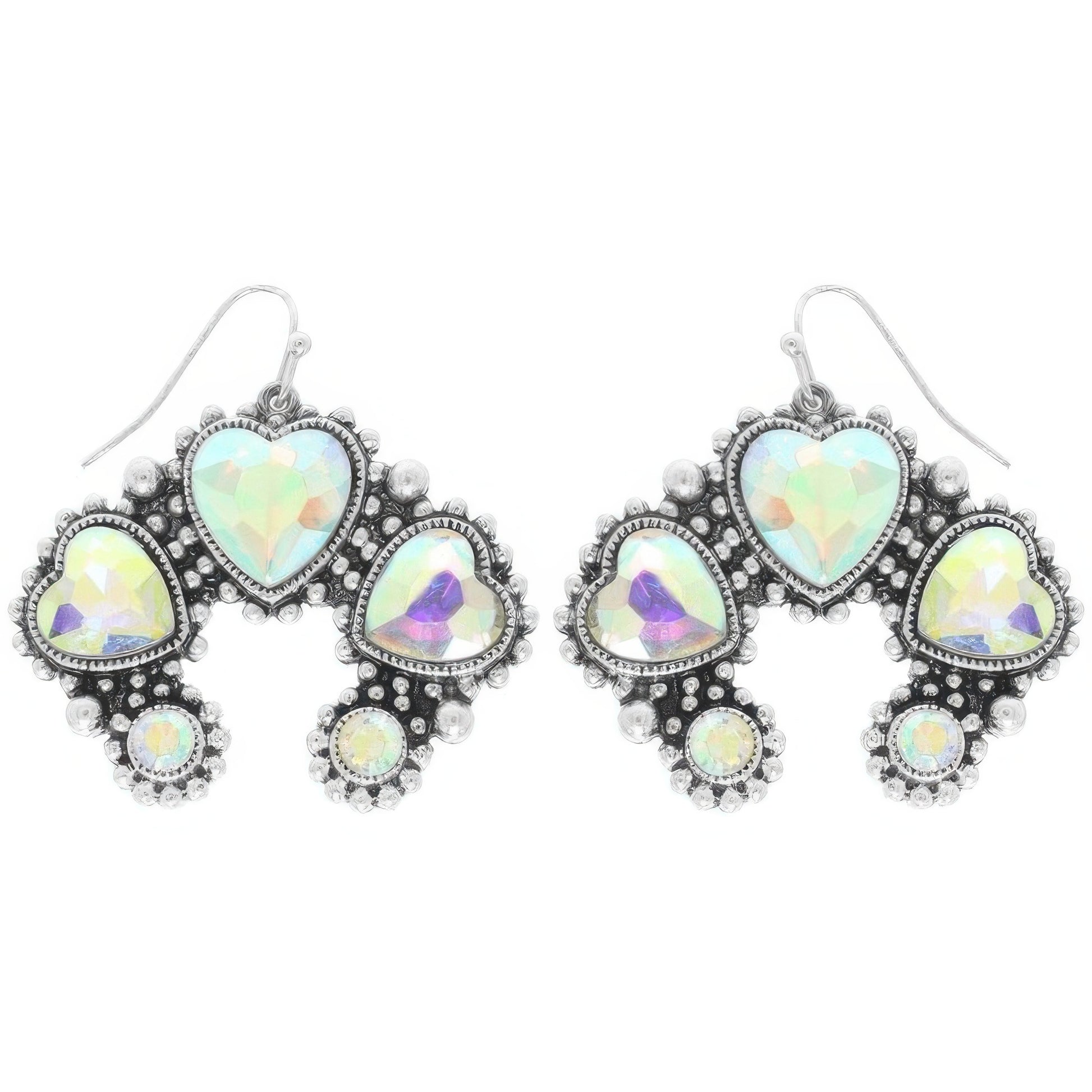 Western Hearted Squash Blossom Earrings