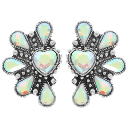 Western Hearted Concho Earrings