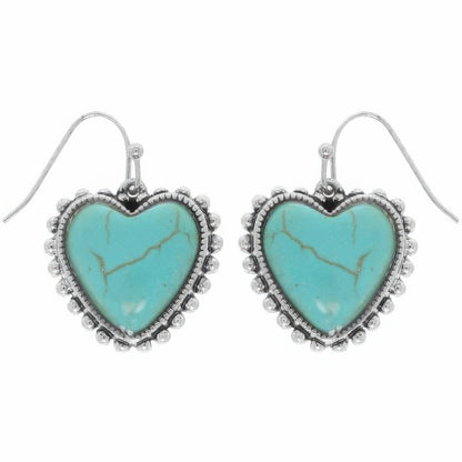 Western Heart Concho Earrings