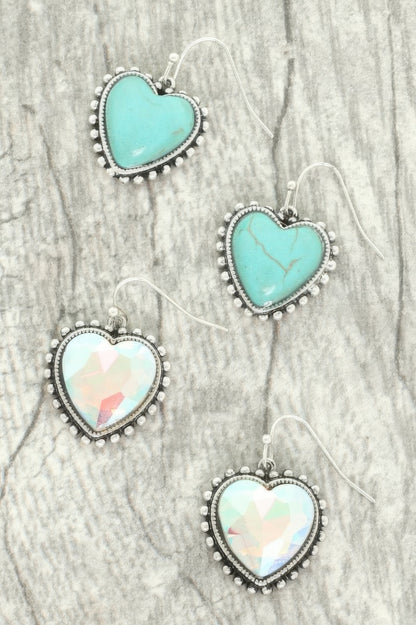 Western Heart Concho Earrings